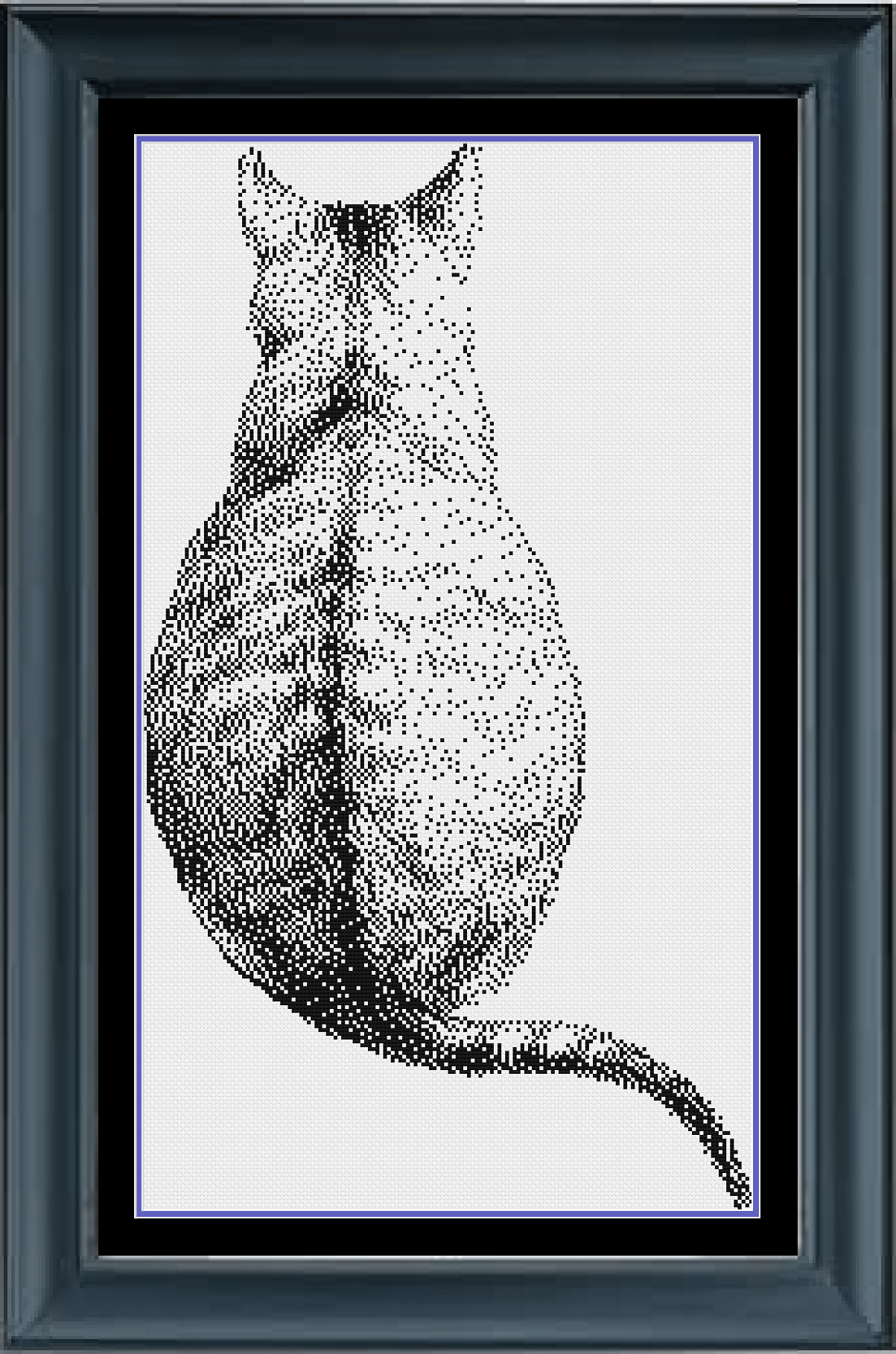 Stitching Jules Design Cross Stitch Pattern Physical Pattern - $13 Cat Cross Stitch Pattern | Feline Cross Stitch Pattern | Blackwork Cross Stitch Pattern | Physical And Digital PDF Download Pattern Options